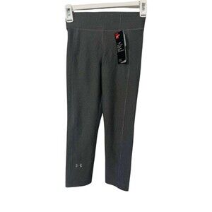 Under Armour Heatgear Compression Ankle Leggings Womens Size XS Gray Workout New